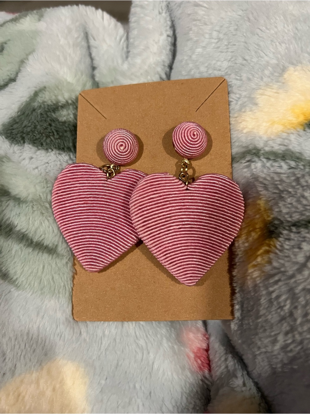 Pink Heart Drop Earrings - Women's Fashion Accessories